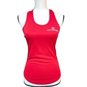 Red Just Strong Sport Racerback Tank NWOT
